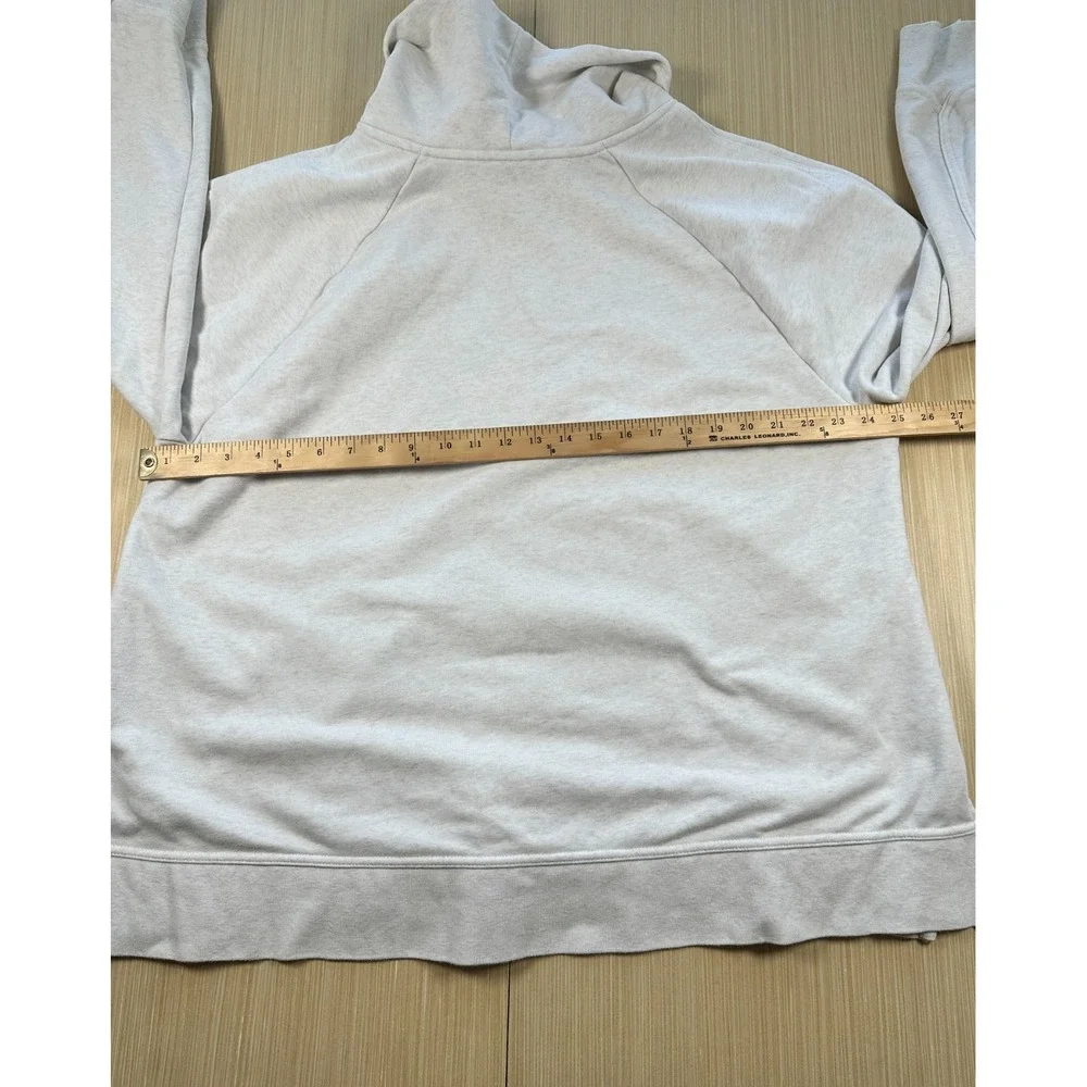 Nike Sweatshirt‎ Womens 2XL Gray Cotton Spellout Logo Turtleneck Raglan Sleeve